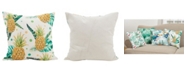 Saro Lifestyle Pineapple Polyester Filled Decorative Pillow, 18" x 18"